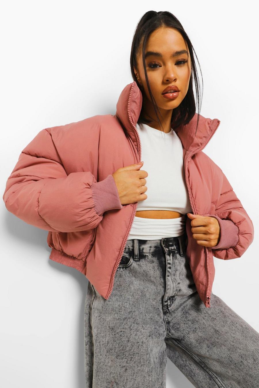 Funnel Neck Puffer Jacket | boohoo USA Funnel Neck Puffer Jacket | boohoo USA